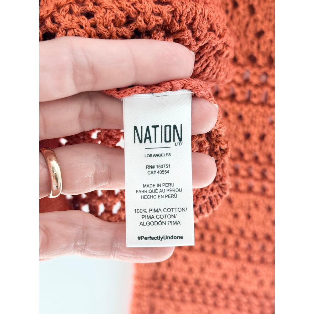 Nation LTD Crochet Set; Adriana Tank Top & Driana Midi Skirt Ginger Women Medium - Picture 7 of 9